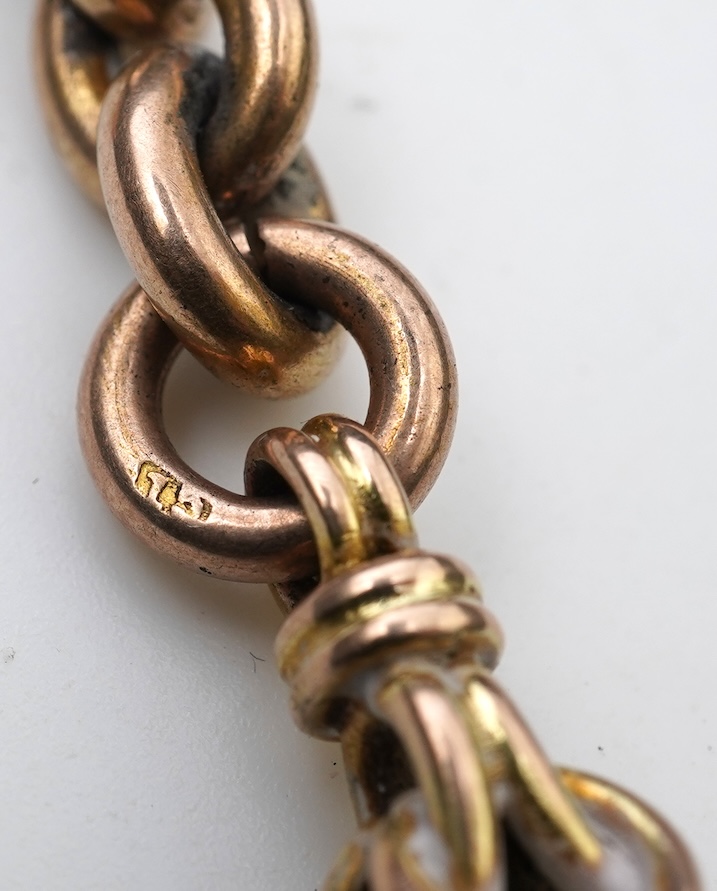 A Victorian gold chain and fob seal